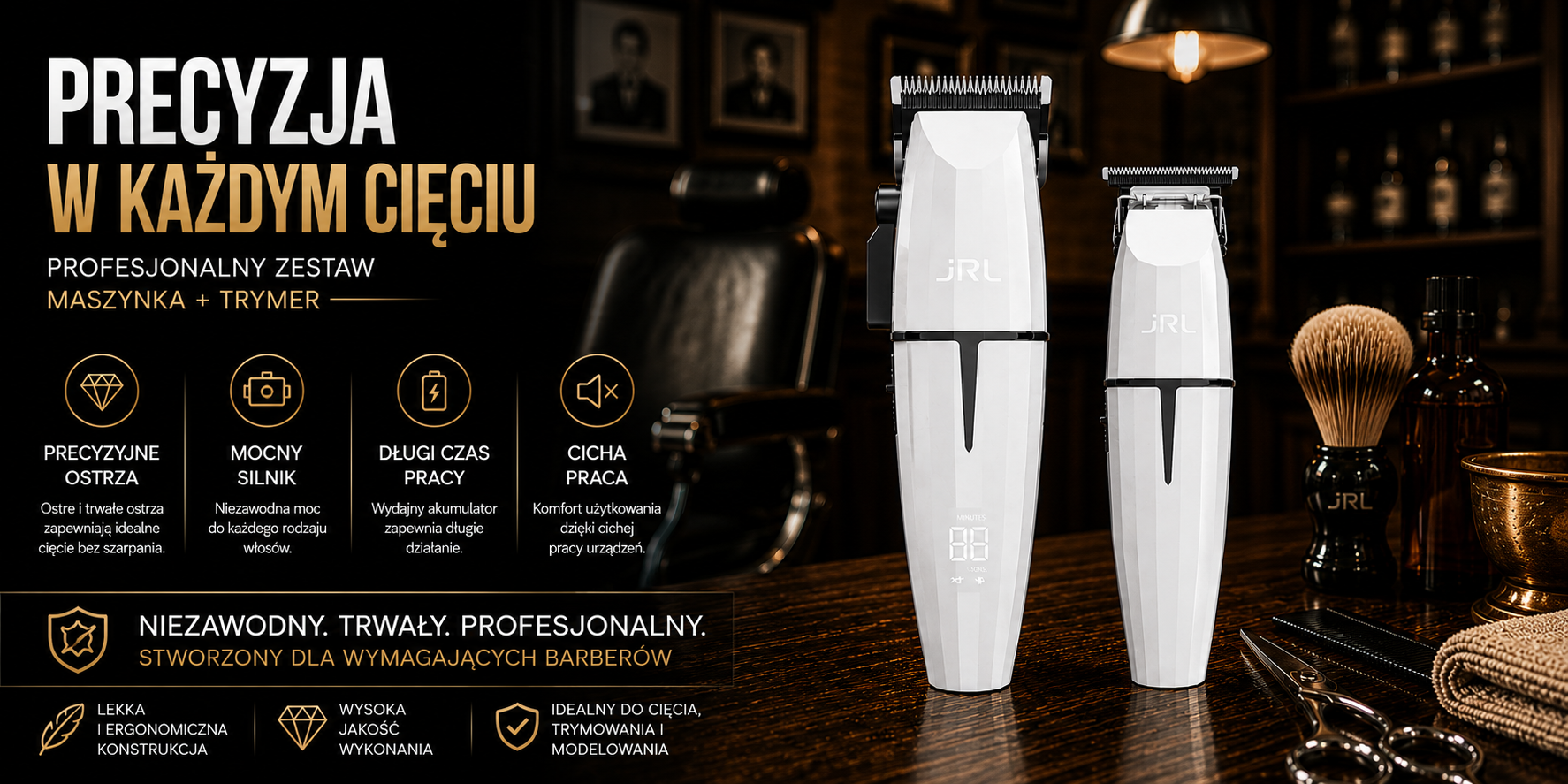 JRL Ghost Collection zestaw barber